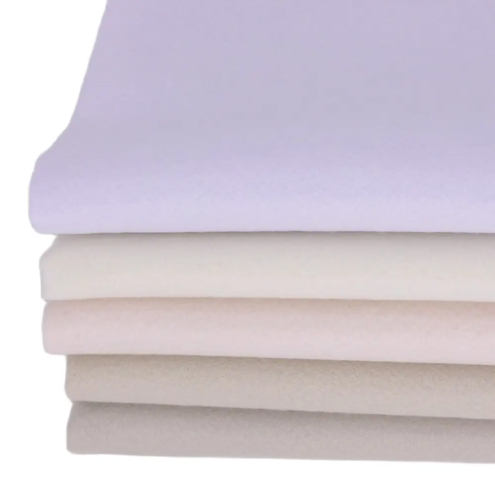 White&Beige Series Soft Felt Fabric,High Density,For Needlework DIY Sewing Dolls Crafts  Non-woven Cloth 1 Pcs 45cmx110cm