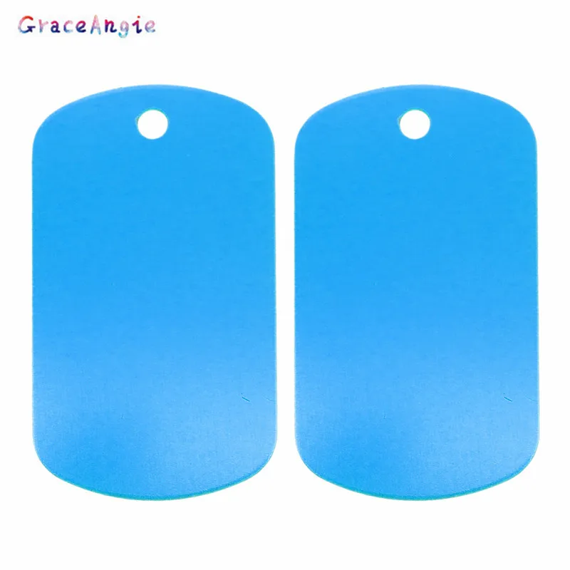 10pcs Military Pet Id Dog Tag Aluminum Army ID Tag Name Blank Dog Tags Pendant  Logo laser engraving text