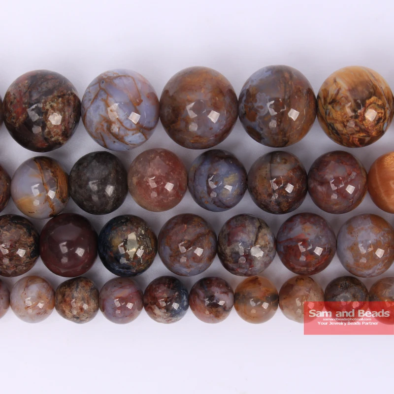 Wholesale Natural Stone Genuine Pietersite Round Loose Beads 6 8 10 MM Pick Size for Jewelry Making GPB10