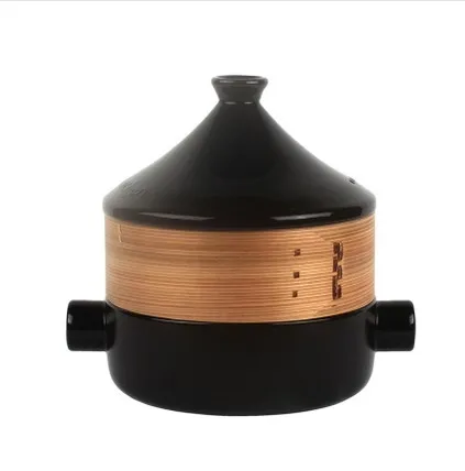 

Japan high temperature ceramic soup pot casserole steamer health porridge cooking stew pot casserole send steamer tajine 2.5L