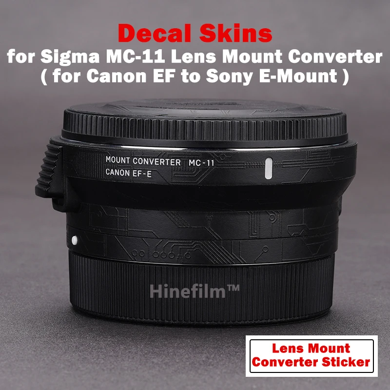 

Premium Decal Skin Protective Film for Sigma MC-11 Lens Mount Converter ( for Canon EF to Sony E-Mount ) Decal Vinyl Sticker