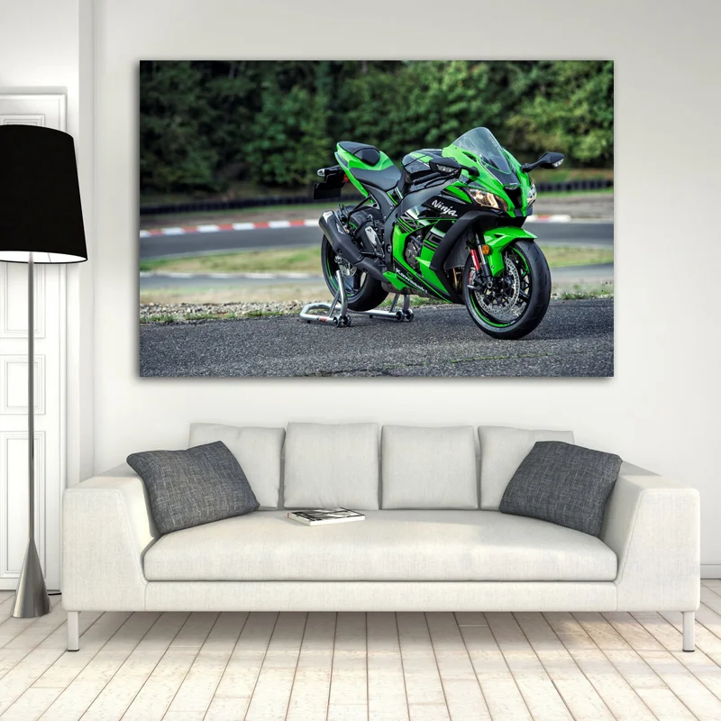 壁紙アート Superbike Kawasaki Ninja ZX 10R Wallpaper Canvas Print Posters