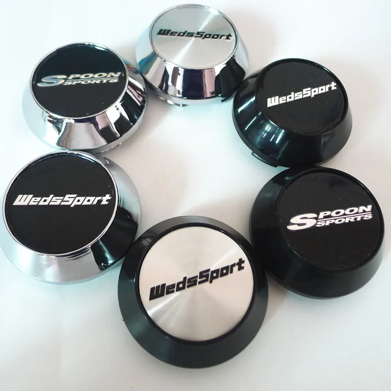 

4pcs 65mm For WedsSport Spoon Sports Wheel Center Hub Cap Cover 45mm Car Styling Emblem Badge Logo Rims Stickers Accessories