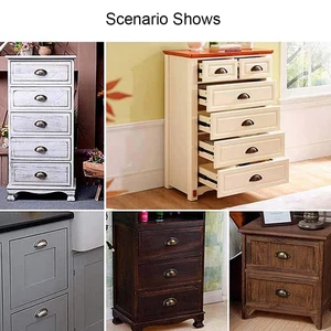 12 adet/takım, sanat, demir ve vintage şeklinde kabuk, metal, dolap çekme kolları, kapı çekmece dolabı kolları mobilya aksesuarları, mobilya parçaları Bir kepçenin sapına 8 çekirdekli satışlar-no. 7