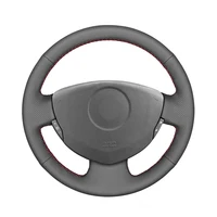 Protector para volante de coche para Renault Clio 2 Twingo 2 Dacia Sandero 2001-2014 personalizado DIY envoltura de dirección de cuero de microfibra