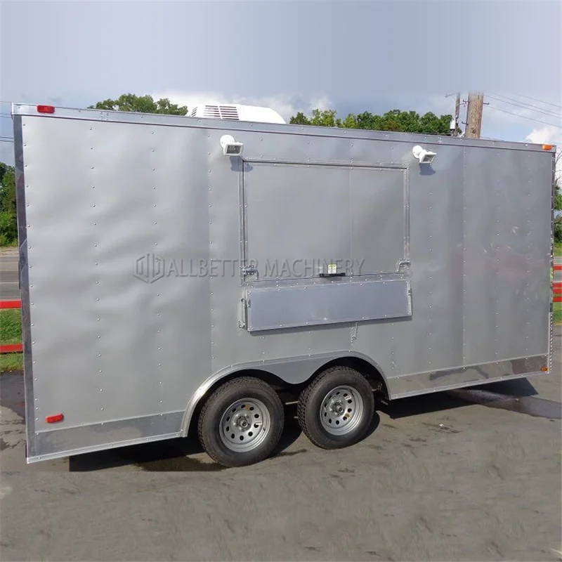 Allbetter Europe Sale Street Mobile Kitchen Food Trailer Concession Taco Coffee Van American Food Truck with Full Kitchen
