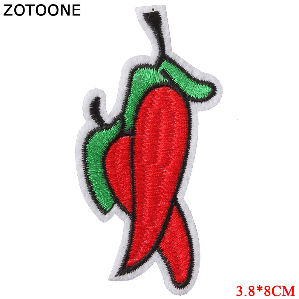 Iron on Vegetable and Fruit Patches for Clothing Stripe Stickers on Clothes Badge Embroidered Patches for The Clothing Appliques