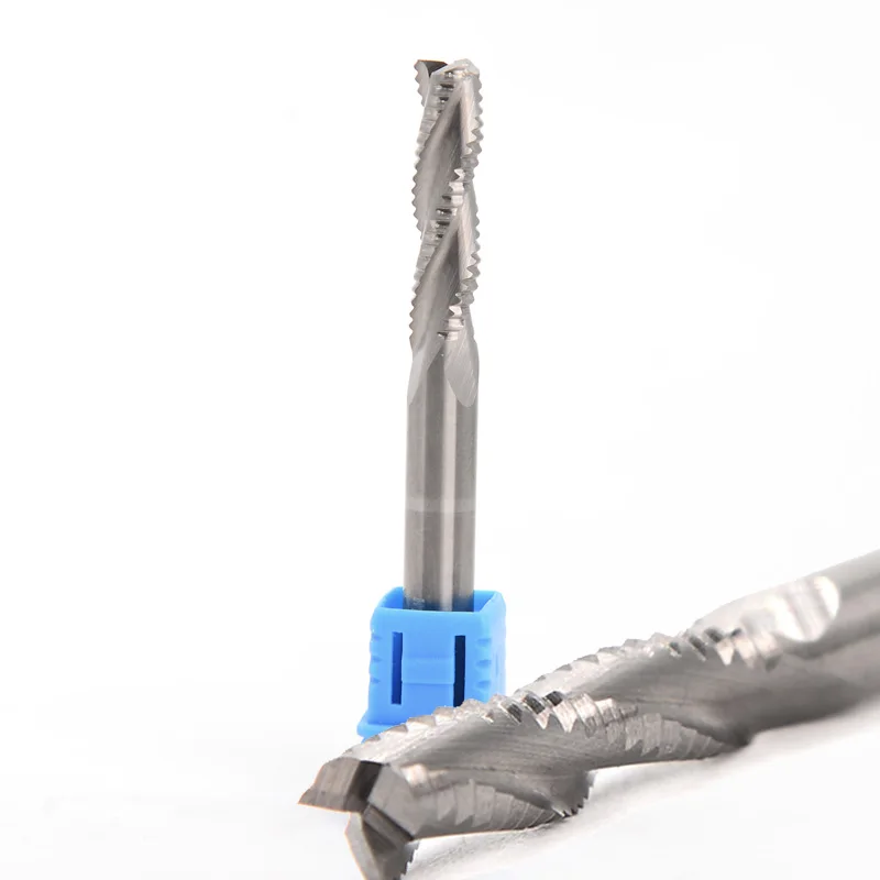 

3 Flute Chipbreaker CNC Solid Carbide Router Bit Upcut Spiral Rougher End Mill- 6.35mm Shank