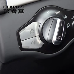 Car Styling for Audi A4 B8 A5 Q5 S4 S5 RS4 RS5 Headlight Switch Button Frame Decoration Cover Stickers Trim Interior Accessories