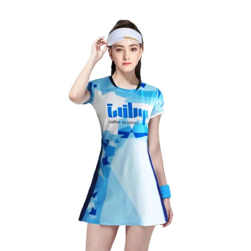 Badminton Clothing Dress Quick Dry Sports Short-sleeved Tennis Table Tennis Competition Clothing