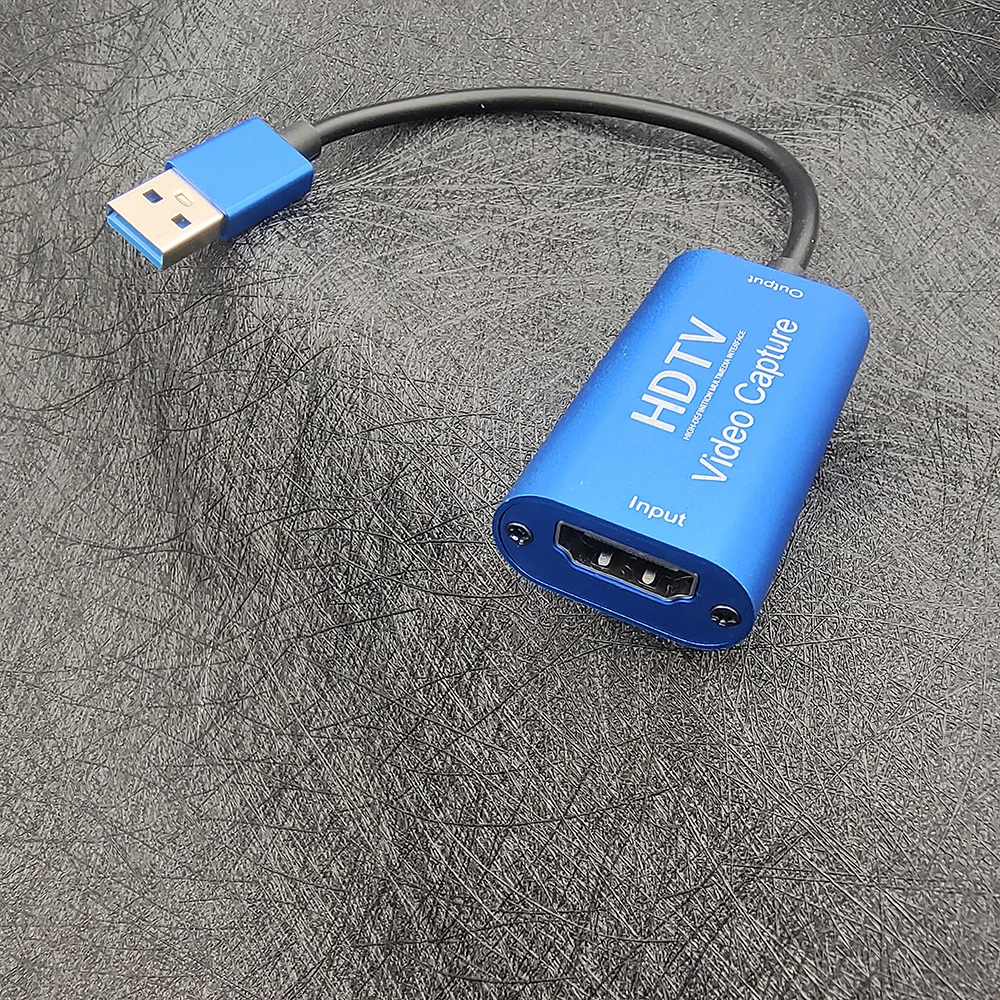 HDMI USB Video Capture Card HD 1080P HDMI Video Capture สำหรับบันทึกเกมที่ถ่ายทอดสดออกอากาศ