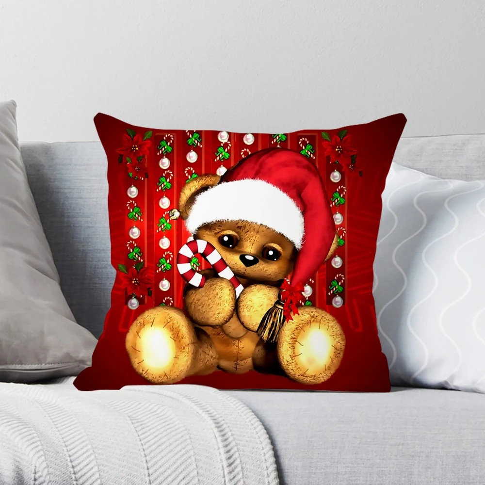 CLOOCL Fashion Christmas Pillow Case for Sofa Car Home Decor Santa Gift Cushion Cover Print Boy Girl Xmas Party Gift Pillowcase