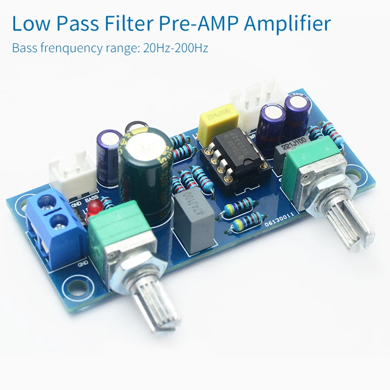 UNISIAN Low Pass Bass Filter PreAmplifier Board NE5532 Op-amp HIFI audio Pre-amp For Amplifier