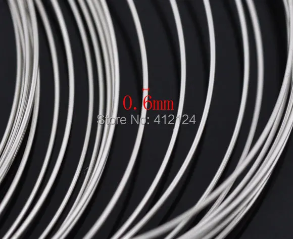 1000 Loops Memory Beading Wire Alloy For Charms Bracelets Silver Tone Jewelry DIY Making Findings 50-55mm