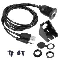 1m Car Dashboard USB Extension Cord Auto Moto USB 2.0 3.5mm Male to Female AUX Lead Cable Wire Line Car Accessories Parts Repalc