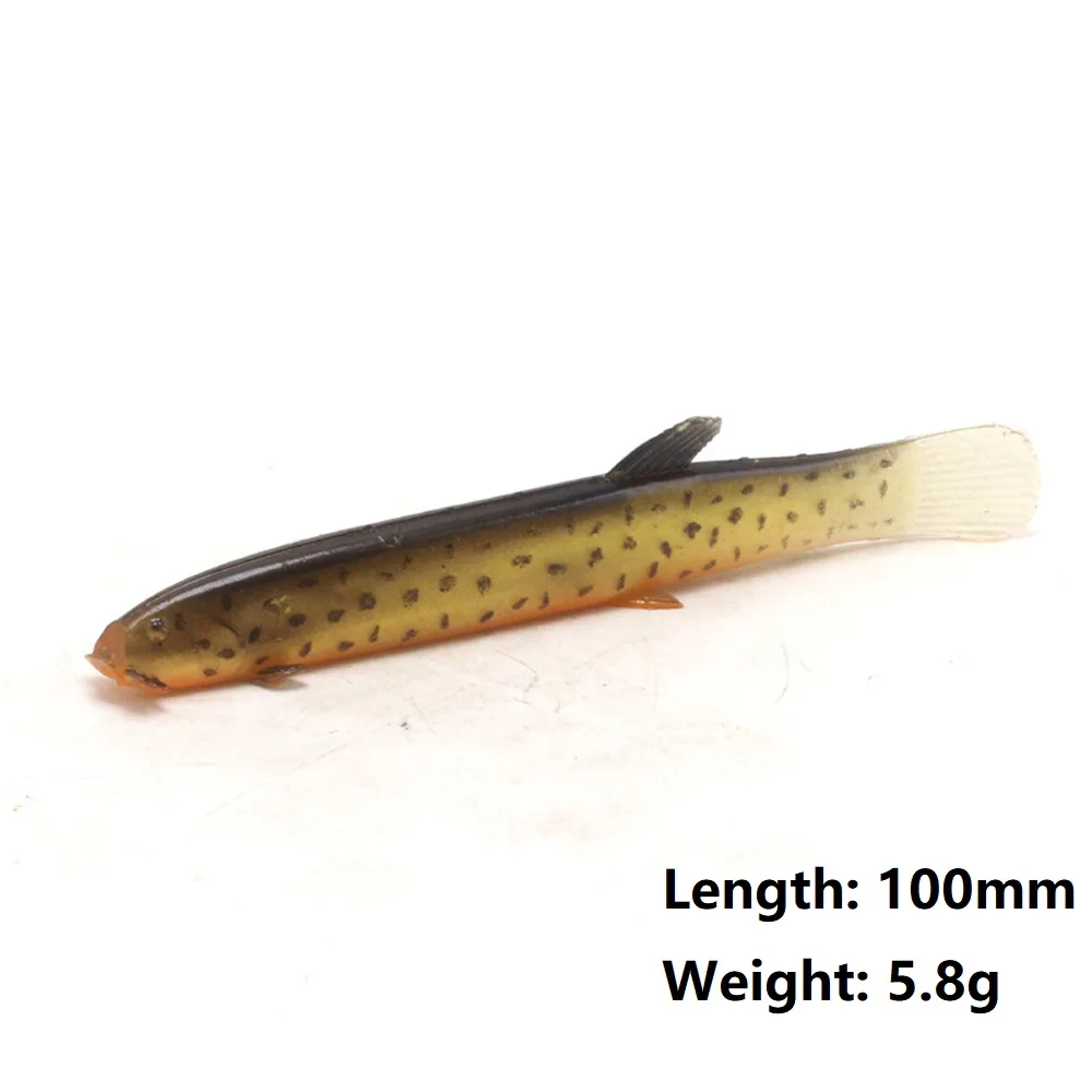 2-5pcs/lot Loach soft bait 10cm/5.8g  Artificial Silicone Eel lure Worms Shad Eel Seabass Needfish Fishing Tackle  рыбалка фидер