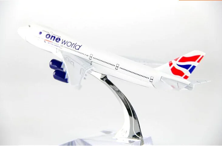 plane model Boeing 747 British Airways aircraft  B747 16cm Alloy simulation airplane model for kids toys Christmas gift