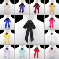 Heißer Verkauf Frauen Mädchen Seide Bogen Krawatten Mode Ziemlich Band Einfarbig Schmetterling Bowties Krawatte Vintage Hals Tragen Zubehör