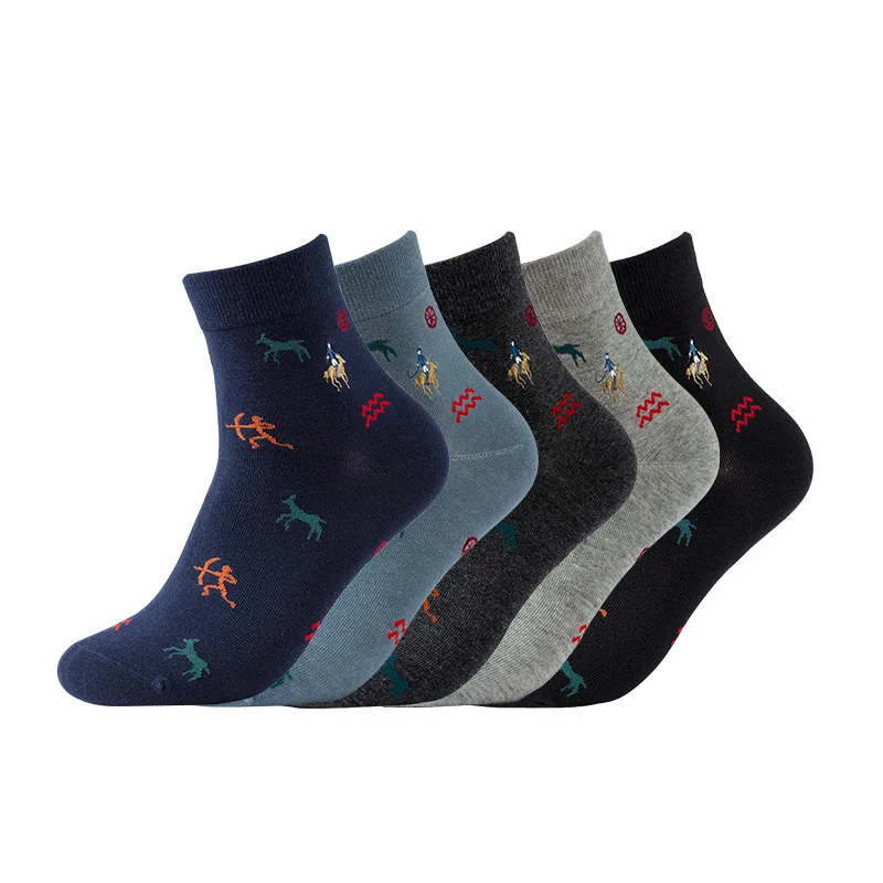 PIER POLO Socks Men New Design High Quality Brand Cotton Crew Socks Autumn Business Embroidery Socks Factory Wholesale