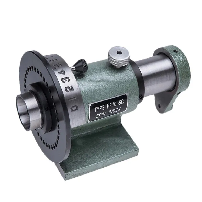 

PF70-5C simple indexing head 5C chuck equal split drilling and milling grinder can be connected to 2 3 4 5 inch chuck