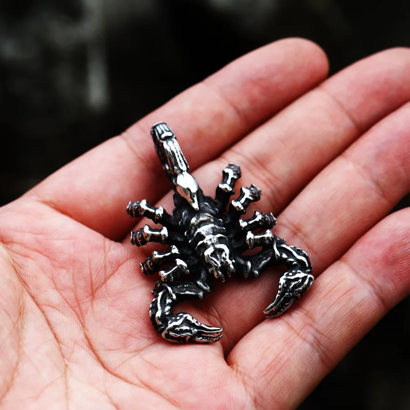 BEIER 316L Stainless Steel Punk Style 3D Design Animal Scorpion Pendant Necklace fashion jewelry For Man BP8-607