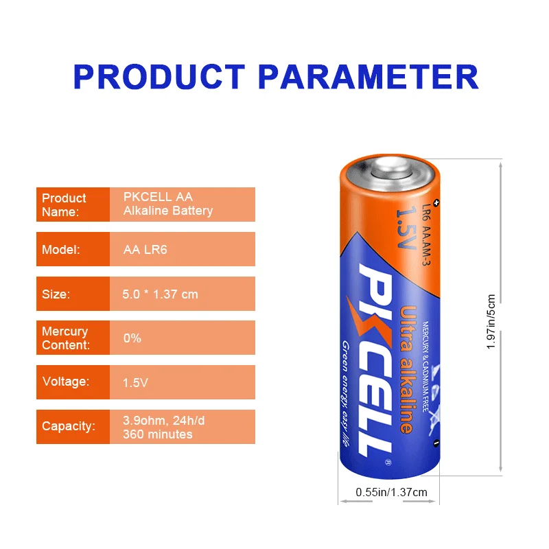 48 sztuk baterii Pkcell LR6 AA 2A bateria UM3 MN1500 E91 1.5v Aa bateria alkaliczna sucha podstawowa Superior R6P 2A bateria