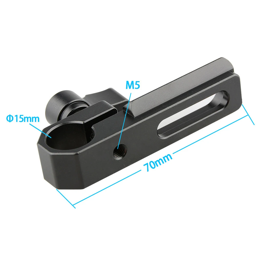 CAMVATE Camera universal Standard Single 15mm Rod Clamp With NATO Safety Rail &1/4\