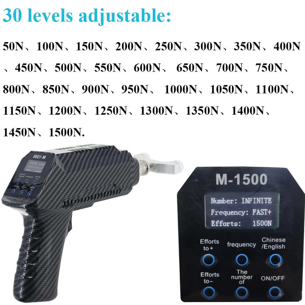 Nieuwe 6 Heads Elektrische Chiropractie Gun 1500N Massage Chiropractie Aanpassen Tool Wervelkolom Correctie Sterkte Verstelbare Massager