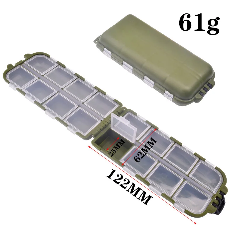 5/10/12 Compartments Fishing Tackle Box Storage Case Fly Fishing Lure Spoon Hook Bait Tackle Case Box Fishing Accessories Tools