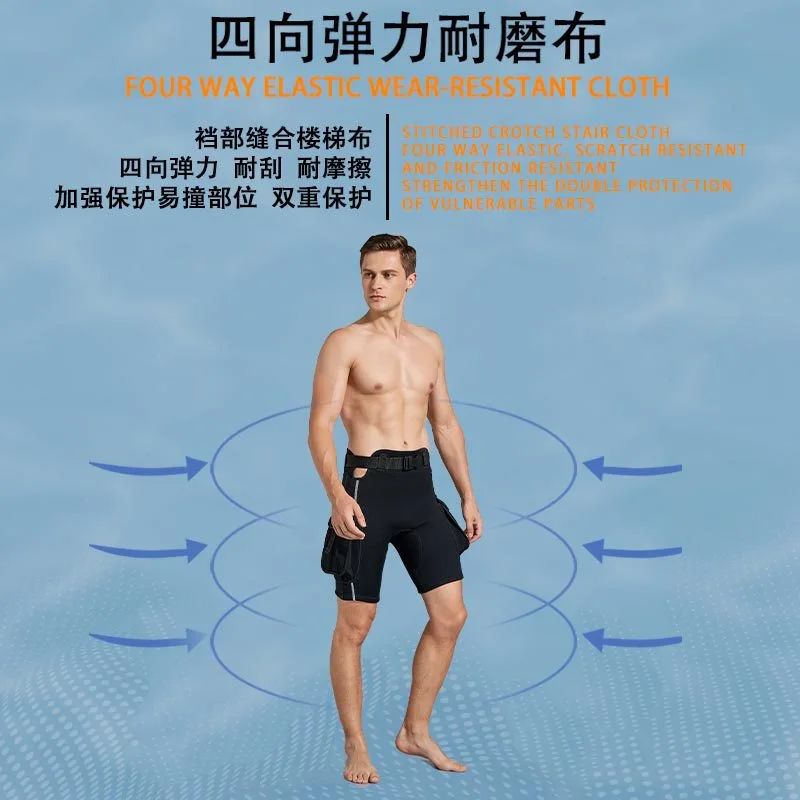 New Scuba Diving Shorts with Pocket 2mm Neoprene Tech Shorts Wetsuits Spearfishing Surfing Shorts Canoeing Kayaking Shorts