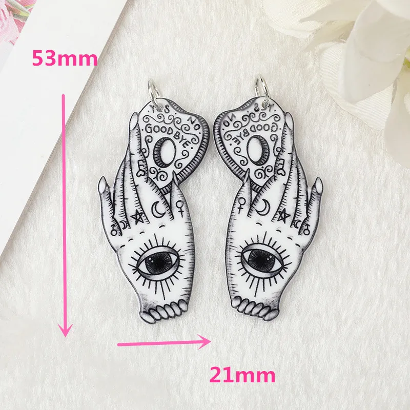 10 Pcs/Lot  53*21 MM Divination Magic Ouija Charms Gothic Witch Jewlery Findings For Diy Making