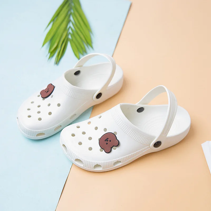 36-41 Womens Mules & Clogs Summer Female Sandals Slip-On Flat With Non-Slip Light Beach Slippers Ladies Garden Shoes Hy9