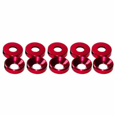 20 Stück M2 M3 M4 M5 M6 Aluminium bunt eloxiert Senkkopfschraube Unterlegscheiben Dichtung rot/grau/tiefblau/schwarz/lila