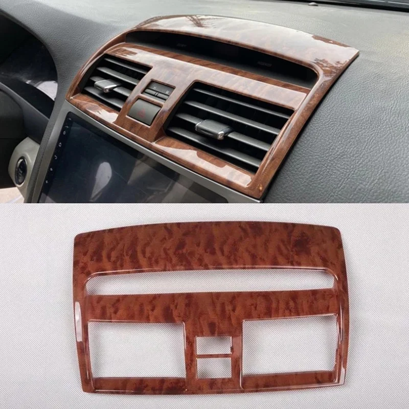 Newfor TOYOTA Camry 2006-2011 1PC Wood ABS Car Front Center Air Conditioning Vent Outlet Cover Trim Car Styling Accessories