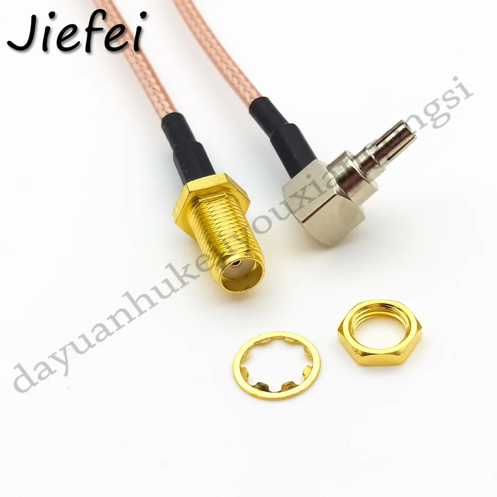 Imagem -04 - Conector rf Sma Fêmea para Crc9 Cabo f Fêmea Crc9 Ts9 Prateado Rg316 Cabo Rabo de Porco 15cm 20cm 30cm 50cm 20100 Peças