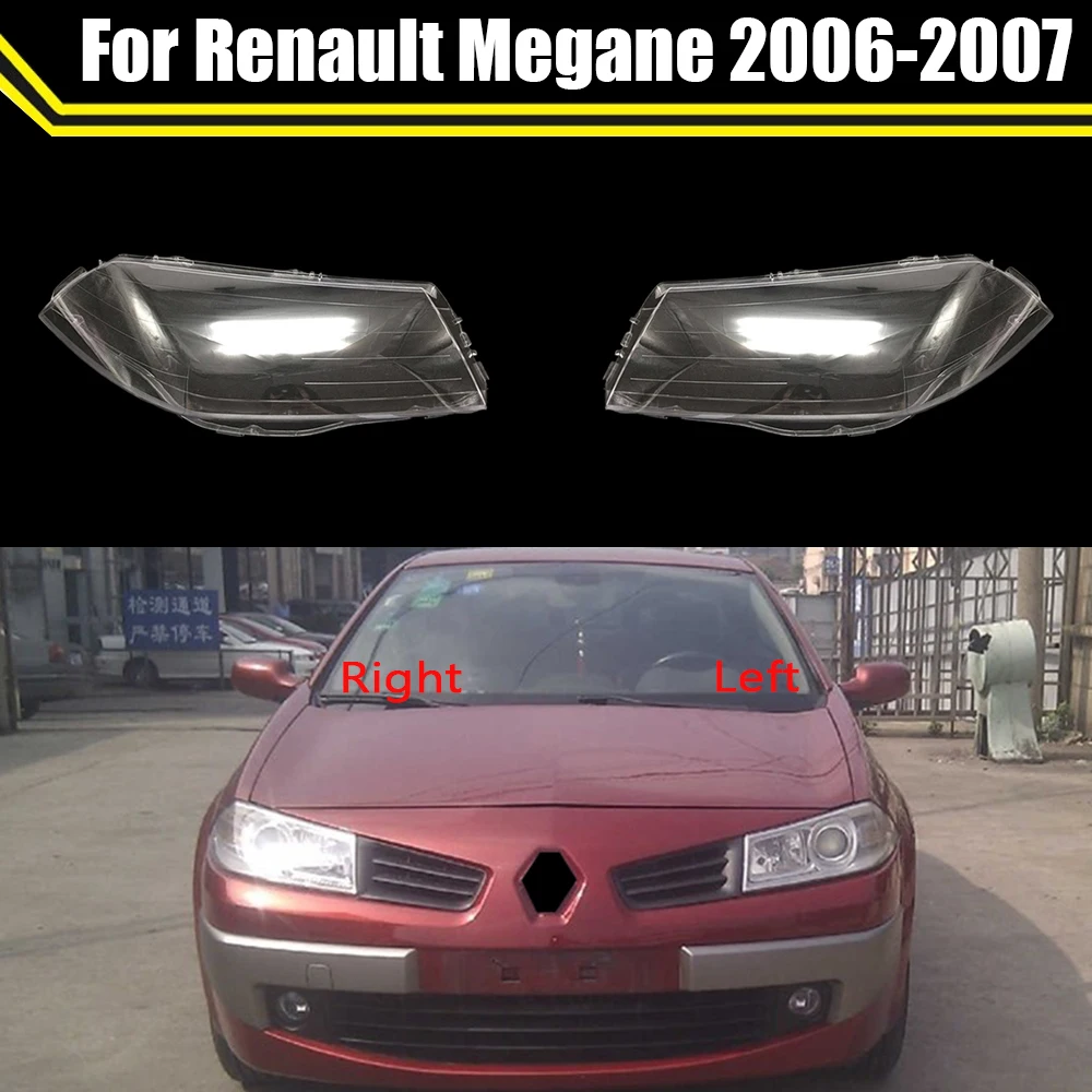 

Передний прозрачный абажур для Renault Megane 2006 2007, прозрачные маски, чехол для автоматического освещения, крышка для фар, колпачки для фар