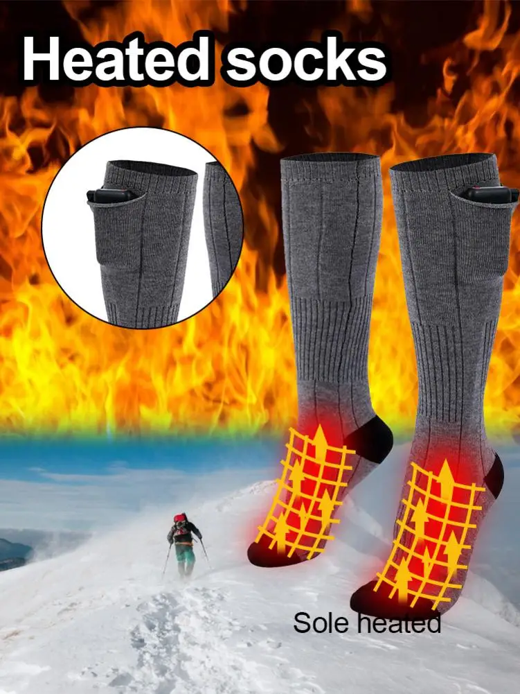 NEW Winter Outdoor Sports Warm Socks For Cold And Wind Heated Socks Unisex Battery Powered Comfortable Thermo-socks