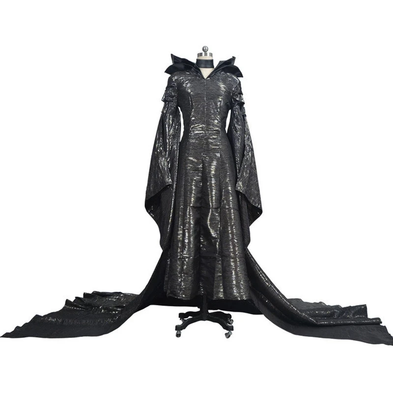 Deluxe Maleficent เครื่องแต่งกาย Evil Queen ชุดคอสเพลย์แฟนซีชุดงานปาร์ตี้วันฮาโลวีนคอสเพลย์เครื่องแต่งกายหมวก