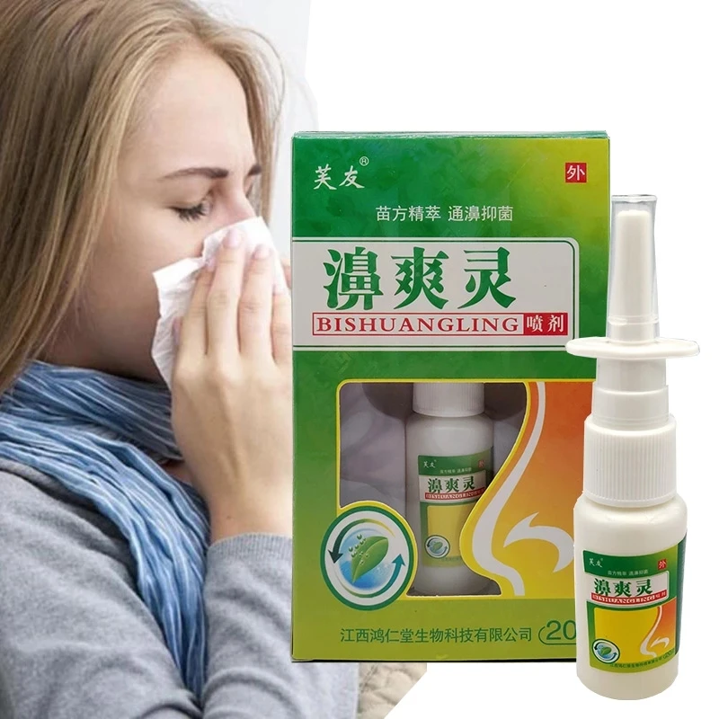 10pcs China Herbal Nose Spray Bi Shuang Ling Miao Nationality Essence Treat Rhinitis Clean Nose Protect Your Health