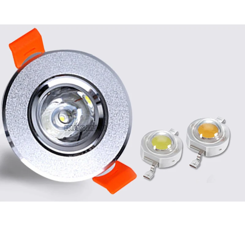 Aluminum Round LED Dimmable Ceiling Downlight 1W 3W AC90-260V DC12V Recessed LED Spot Light Led Bulb Cutout 50mm With Driver