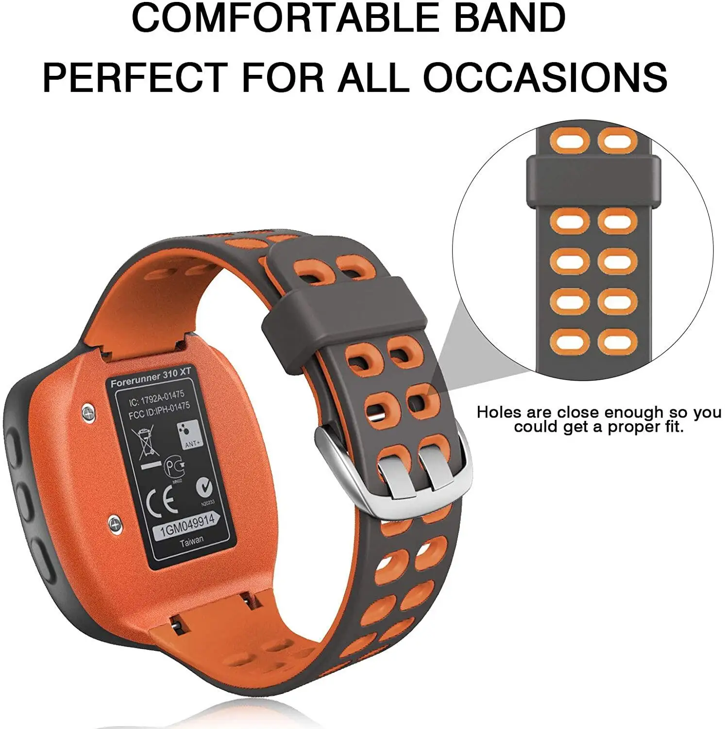 Watchband for Forerunner 310XT Colorful Sport Silicone Replacement Watch Strap for Forerunner 310XT Wristband