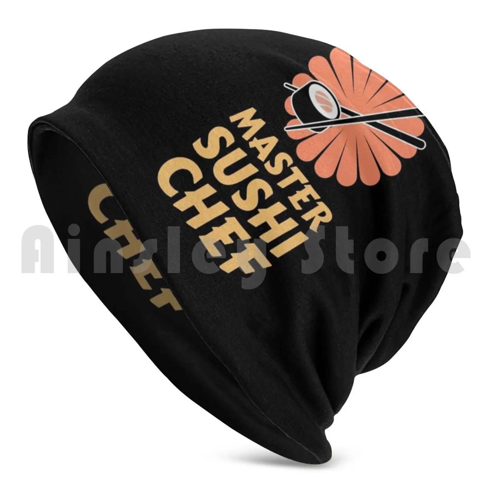 Japanese Food Design For Home Sushi Making Beanie Hedging Cap DIY Print Cushion Sushi Sashimi Fish Sea Food Seafood Fishy