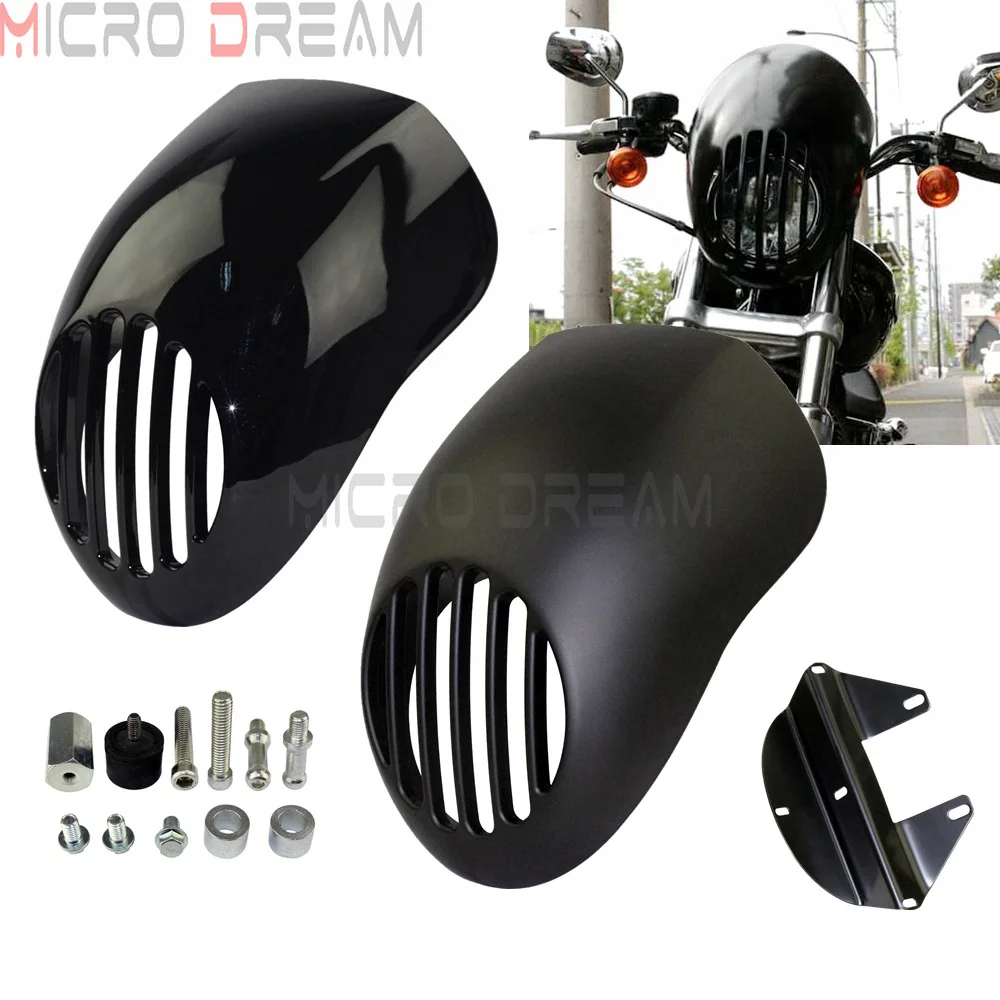 For Harley Sportster Dyna Gloss/Matte Black Prison 5 3/4