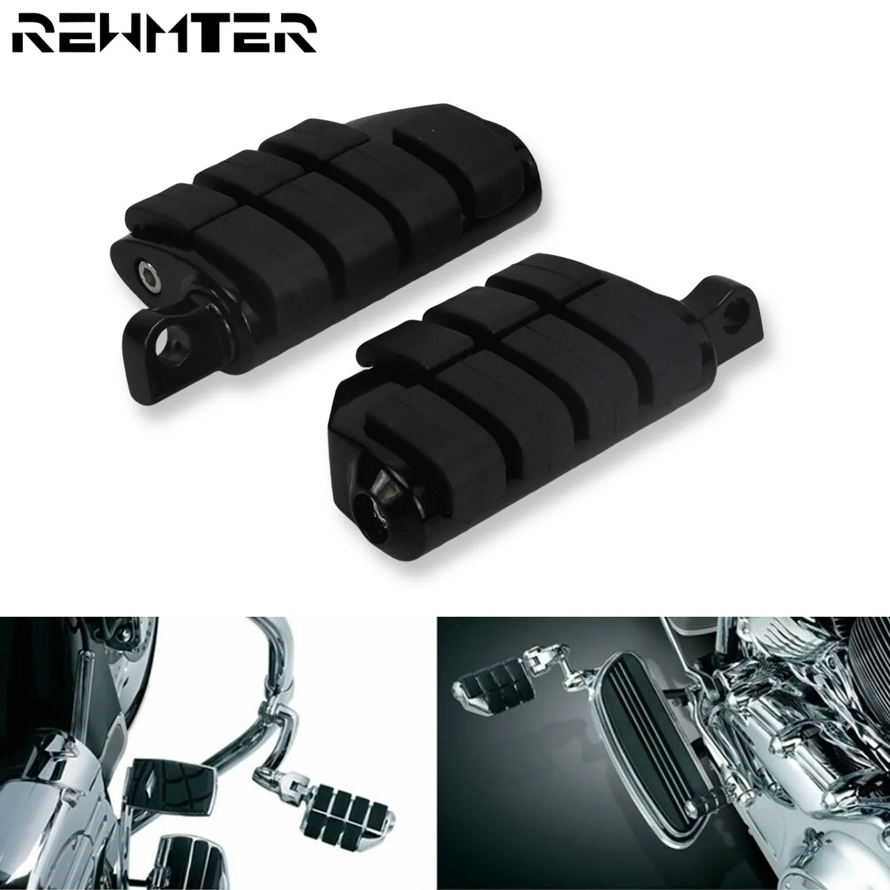 

Motorcycle 10mm Highway Footrest Male Mount Foot Pegs Footpeg Black Pedal For Harley Sportster XL 883 1200 FLST FXST Touring