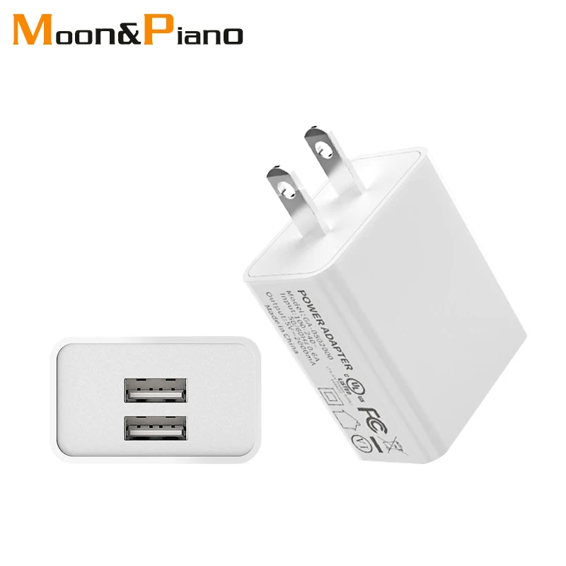 US Adaptor 5V2A Dual USB Charger Travel Wall Japan USA Standard Mobile Phone High Quality Electronic Plug Stable Charging