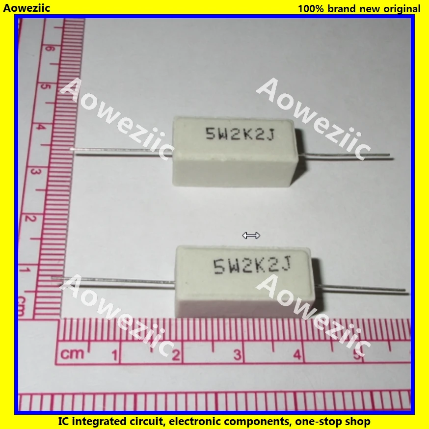 10 шт. горизонтальное сопротивление цемента RX27 5 Вт 2,2 K Ом 2,2 K RJ 5W2K2J 2200R керамическое сопротивление точность 5% Сопротивление мощности