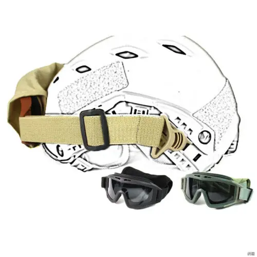 Outdoor tactical guide goggles with cloth cover, suitable for tactical FAST AF MICH IBH helmets