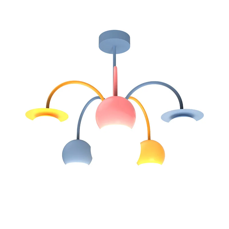 Imagem -05 - Nordic Crianças Luz do Candelabro para o Quarto Berçário Escola Decoração Interior Bonito dos Desenhos Animados Pingente Pendurado Lâmpada Led ac 220v