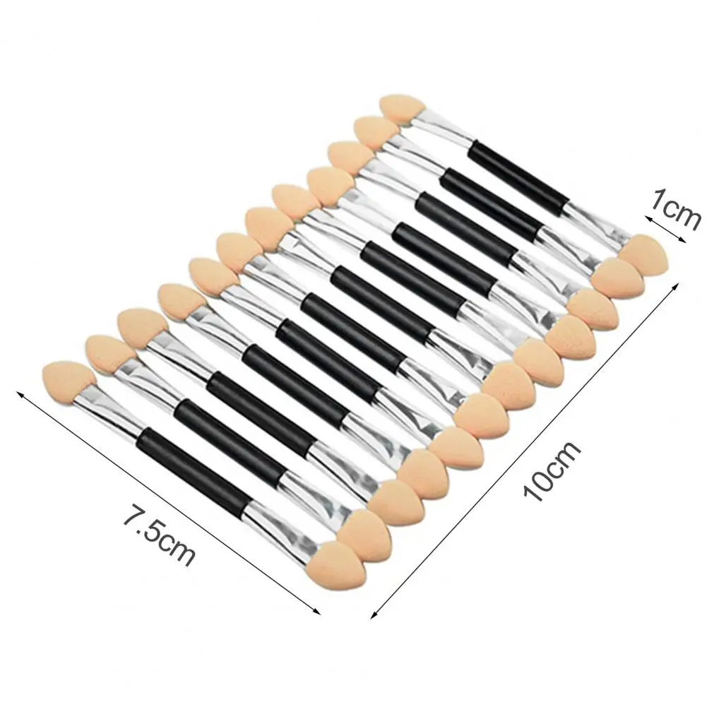 12 pcs Disposable Eyeshadow Brushes Make up Dual Sided Sponge Applicator Eye Shadow Brushes Double Ended Eye Shadow Brush Makeup