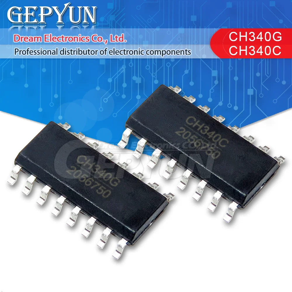 5PCS CH340G SOP16 340G SOP-16 SOP IC R3 Board Free USB Cable Serial Chip